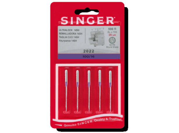 SINGER Overlock Needles used on SINGER Overlock sewing machines Model 14 SH. 502R EL x 705. 2022 100/16.